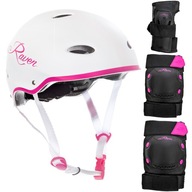 Helma RAVEN F511 White/Pink S Set + S chrániče