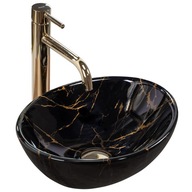 Keramické umývadlo Sofia Mini Black Marble Shiny