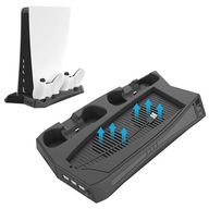 Multifunkčná stanica pre PS5 Charger Cooling Stand Nabíjací stojan