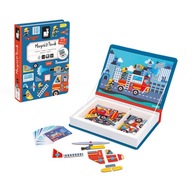 Magnetické puzzle Janod Magneti na hračky Hasičský zbor Magnetibook