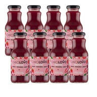 8x SMOOTHIE JABLKO JAHODOVÝ Egreš 250ml OWOLOVO