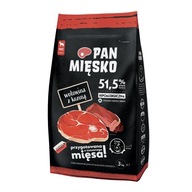 PAN MIĘSKO Hovädzie s kozím mäsom 3kg Chrupki M