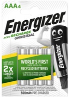 4x BATÉRIE ENERGIZER R3 AAA 500 mAh