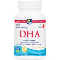 Nordic Naturals DHA 830 mg 90K jahodová príchuť