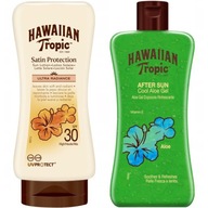 HAWAIIAN TROPIC Satin Protection Set na opaľovanie SPF 30 + chladivý gél