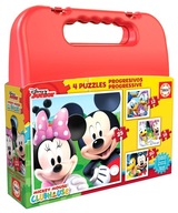 Puzzle 12 16 20 25 Krabička Mickey Mouse a priatelia