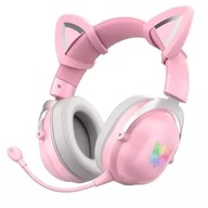 Herné slúchadlá Onikuma B20 RGB Cat Ears Pink