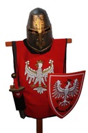 KNIGHT OUTFIT tunika prilba meč 57cm orol 63