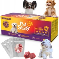 PETSTORY Mokré krmivo Kapsičky pre psov Malé plemená ZMESI CHUTÍ 70% MÄSO 40 x 100 g