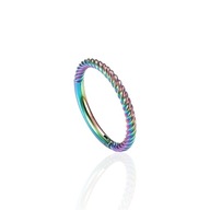 Rainbow Clicker Circle Steel Ch. 316L Helix 1,2/12