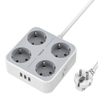 Tessan Power Strip TS-302 4x AC 3x USB 1,9m