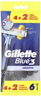 Gillette Blue 3 Smooth jednorazový holiaci strojček 6 ks.