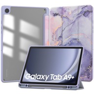 SKLADACÍ KRYT POUZDRO PRE S PERO PRE GALAXY TAB A9+ PLUS - FIALOVÝ MRAMOR