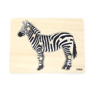 VIGA 44603 PUZZLE NA PODLOŽKE S RÚČKAMI - ZEBRA