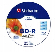 BD-R BLU-RAY 25GB x6 DOSLOVNE VYTLAČITEĽNÉ 25 ks