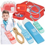 VEĽKÁ LEKÁRKA SET Doctor Little Doctor DREVENÁ XXL drevená TAŠKA