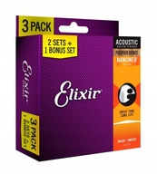 ELIXIR POSPHOR BRONZE 12-53 16545 NANOWEB 3 BAL.