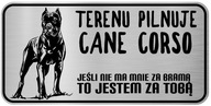 Pozor Dog Cane Corso nerezový tanier