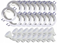 Sada držiakov halogénových stropných svietidiel 17x + 5W žiarovky