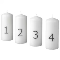 IKEA VINTERFINT Bloková sviečka, 4 ks ADVENT