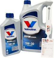 VALVOLINE SYNPOWER FE 5W30 5L + 1L A5/B5 OLEJ