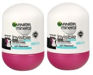 2x GARNIER roll-on antiperspirant BLACK WHITE 50ml