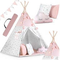 TIPI vigvamový stan pre deti TEEPEE Garland Pillows Stabilizer