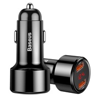 BASEUS LED nabíjačka do auta 2x USB QC 4+ 45W