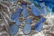 SET 5 ks Tiffany modrá vitráž kat