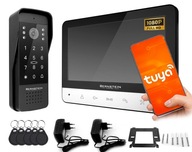 VIDEO INTERPHONE BLACK MONITOR 7' GATE STATION FULL HD 1080P APP TUYA SMART