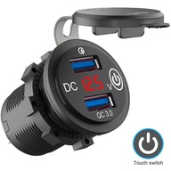 Autonabíjačka MOTORCYCLE 2xUSB Voltmeter