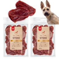 MAKED BEEF STEAKS 2x500G 90% MÄSO HOVÄDZIE SNACK TRAINERS ŽUVANIE