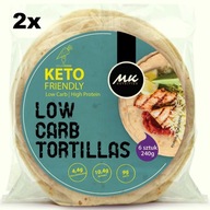 KETO WRAP TORTILLA 2x6 ks. PROTEÍNY O 80% menej sacharidov