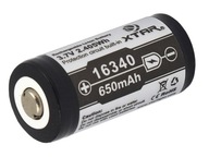 BATÉRIA XTAR 3,7V Li-ion 16340 / R-CR123 650mAh