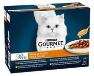 Purina Gourmet Mokré krmivo pre mačky, mix príchutí, 12x85g