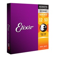 Akustické struny Elixir 11052 NanoWeb Light 12-53