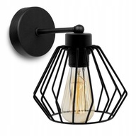 Retro nástenná lampa Wire Black Elegant Loft