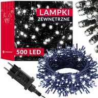 500 LED VIANOČNÝCH OSVETLENÍ VONKAJŠIA SVETELNÁ ZÁCLONA IP44 BIELA ​​VENCICA