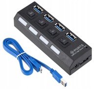 AKTÍVNY USB HUB SPLITTER 4 USB 3.0 PORTY 5Gb/s