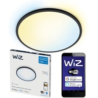 LED stropné stropné svietidlo 16W CCT čierne okrúhle SMART WiFi WiZ