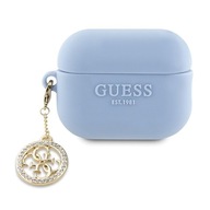 Guess 3D Rubber 4G Diamond Charm – puzdro na AirPods Pro 2 (modré)