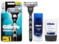 GILLETTE MACH3 holiaci strojček + KOMFORTNÝ GÉL + LOTION 75 ml