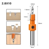 2,8 mm x 10 mm stopka HSS stredový vŕtací záhlbník Wi