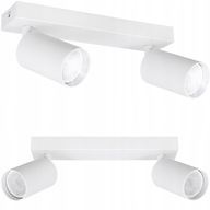 Stropné svietidlo, halogénové bodové svietidlo 2x GU10 WHITE prisadená LED