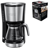 KOMPAKTNÝ HOME RUSSELL HOBBS KÁVOVAR STRIEBORNÝ MALÝ TRVALÝ FILTER 625ml