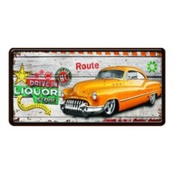 Drive In Liquor Cuba Route Dekoratívna listová plaketa