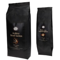 Brazílska zrnková káva Arabica 1KG + 100g s príchuťou