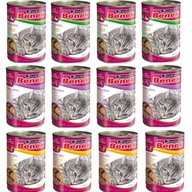 Benek Chunks Mix Flavors Cat Cans 12x415g