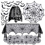 OBUS HALLOWEENSKÉ DEKORÁCIE ČIERNA ČIPKA