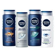 NIVEA MEN pánsky sprchový gél set 4x500ml